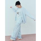 パジャマ ルームウェア ハートドット柄ロングパンツ レディース