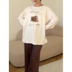 ショッピングパジャマ レディース パジャマ ルームウェア ケーキモチーフロングTシャツ レディース