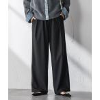 パンツ 「叶えるSET UP」起毛イージーワイドパンツ「手洗い可能」 レディース