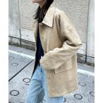 ショッピングカバーオール カバーオール Faux Suede Over Shirt Jacket / フェイクスウェードオーバーシャツジャケット レディース