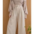 パンツ tuck pleated wid