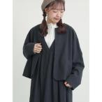 ショッピングショップ ジャケット ノーカラージャケット 「Cross×Linen」クルーネックジャケット レディース