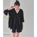 [titivate] длинный рукав туника L черный женский 