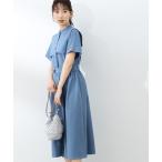 「N.（N. Natural Beauty Basic）」 半袖ワンピース MEDIUM ブルー レディース