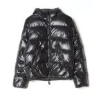 「DUVETICA」 ボーダー柄ナイロンブルゾン 44 ブラック メンズ