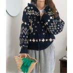 「sorule」 ジップアップパーカー FREE ネイビー レディース