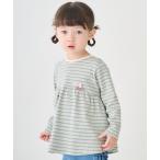 tシャツ 「オーガニック」ペプラム長袖Tシャツ キッズ 子供服 女の子