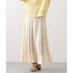 スカート 割繊サテンフレアマキシスカート