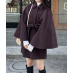 [JUNOAH] пончо LARGE темно-коричневый женский 