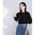 「NATURAL BEAUTY BASIC」 半袖ブラウス FREE ブラック レディース