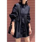 [Bonjour Sagan] длинный рукав туника FREE черный женский 