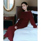 ショッピングニットワンピース 「anuans」 ニットワンピース SMALL ボルドー レディース