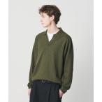 ショッピングポロ セーター ニット クリンプ コットン ポロ スキッパー ニット メンズ