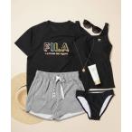 水着 「FILA/フィラ」水着4点セット 水陸両用 ラッシュガード バギーショーツ タンキニ(水着) レディース