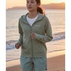ラッシュガード 「OP/オーピー」レディース　鹿の子　ラッシュパーカー　水陸両用　フード脱着可能　ジップアップパーカー　ラッシュガード(水着) レディ