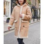 ショッピングビラボン ムートンコート ボアコート 「BILLABONG/ビラボン」MOUTON HOODED COAT/ロング　ムートンボアコート レディース