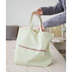 トートバッグ ストライプロゴトートバッグ レディース
