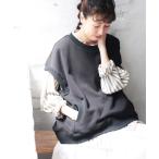 「soulberry」 スウェットカットソー 3L ブラック レディース