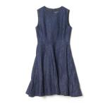 「GRACE CONTINENTAL」 ノースリーブワンピース 36 ネイビー レディース