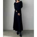「Louere」 ニットワンピース LARGE ブラック レディース