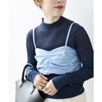 「SHIPS any」 長袖ニット ONE SIZE ネイビー レディース
