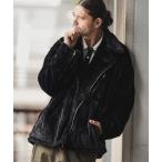 「CAMBIO」 ライダースジャケット L ブラック メンズ