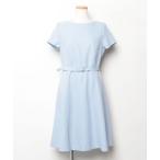 「NATURAL BEAUTY BASIC」 半袖ワンピース MEDIUM ブルー レディース