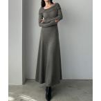 「Louere」 ニットワンピース MEDIUM グレー レディース