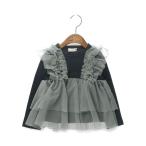 tシャツ チュールレイヤード風長袖Tシャツ キッズ 子供服 女の子