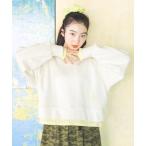 ショッピングピンク トレーナー スウェット レイヤーライクスウェットプルオーバー レディース