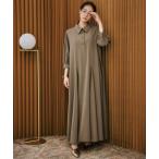 ワンピース 「2026SS」襟付き ロング丈 Aラインワンピース きれいめ 長袖 ポロワンピース