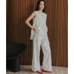 パンツ 「2026SS」ケミカルレース ワイドパンツ ウエストゴム レディース