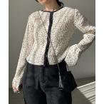 ブラウス シャツ ドットシャーリングブラウス レディース