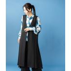 ワンピース サイドプリーツジレワンピース