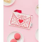 ショッピングキャス ポーチ ラブレターフラットポーチ レディース