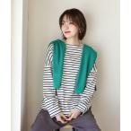 tシャツ Arinomama ダブルカフスボーダーロンT レディース