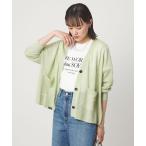 カーディガン フレンチリネン Vネック カーディガン ウォッシャブル レディース