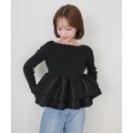 ニット セーター 「mayu × LIAN」シャイニーフリルニット レディース