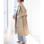 トレンチコート コート 「追加 / 新色 / 洗濯機洗い可」コットンナイロンライトトレンチコート レディース