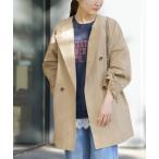 トレンチコート コート 「26SS新作 / 洗濯機洗い可」ノーカラートレンチコート レディース