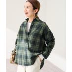 ショッピングチェック ブラウス シャツ コットンウールチェックレギュラーシャツ レディース