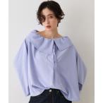 ショッピングテント ブラウス シャツ オーバーカラー変形テントラインブラウス レディース