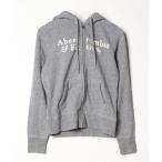 「Abercrombie&Fitch」 ジップアップパーカー S グレー レディース