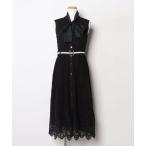 「GRACE CONTINENTAL」 半袖ワンピース 38 ブラック レディース