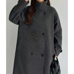 「callautia」 チェスターコート SMALL ダークグレー レディース