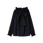 ブラウス シャツ 「洗える」ビッグリボンスモックブラウス レディース