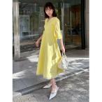 ワンピース 「洗える」ベルスリーブホールガーメントワンピース