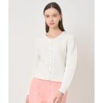 カーディガン パールスタッズカーディガン レディース