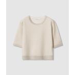 ショッピングラメ ニット セーター シアーラメダブルウィーブプルオーバー レディース