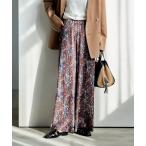 パンツ プリーツ プリントパンツ/レオパード柄/ペイズリー柄 レディース